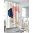 thumbnail image 3 of Watercolor Color Block Shower Curtain, Bohemian Art Nordic Waterproof Shower Curtain Set with 12 Hooks Lightweight Washable Fabric Shower Curtains for Bathroom 48x72 Inches, 3 of 6