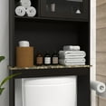 thumbnail image 3 of Over The Toilet Storage Cabinet Bathroom Space Saver Organizer Freestanding Wood Storage Cabinet,Espresso 02, 3 of 7