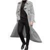 BA-men's trench coat long#Gray