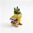 thumbnail image 2 of Gumesh Cute Face Planters Succulent Pots, Funny Rocking Chair Reading Head Flower Planter Cactus Pot with Drainage Hole for Indoor Outdoor Plants, Unique Plant Lover Gifts, 2 of 7
