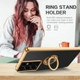 thumbnail image 4 of S21 Ultra Case,Galaxy S21 Ultra Case,Slim Fit Soft 360° Ring Holder Kickstand Magnetic Car Mount Supported Easy Clean Shockproof Protective Cover for Samsung Galaxy S21 Ultra 6.8",Black/Golden, 4 of 9