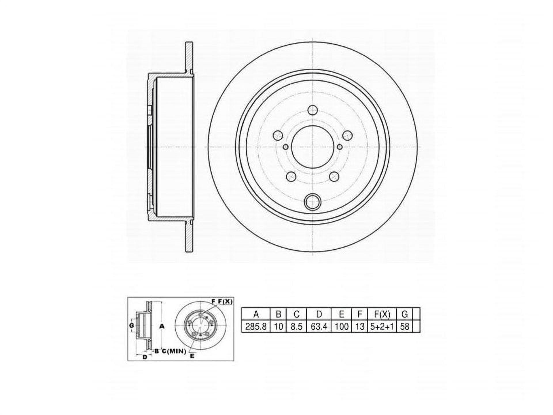 UltraHC Coated High Carbon Brake Rotor, Rear UR002986, Subaru Forester 2013-2009