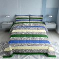 thumbnail image 2 of Homewish Modern Stripes Queen Comforter Set, Green Blue Gray Comforter Sets Queen, Gray Reversible, 3-Piece 1 Comforter and 2 Pillowcases, 2 of 6