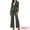 Dark Gray, variant on DARING DIVA Women's Dressy 2 Pieces Office Blazer and Pants Set XS Black