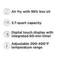 thumbnail image 4 of Chefman TurboFry Digital Touch Air Fryer Oven, 3.7 Qt, Glossy Black, 4 of 7