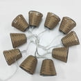 thumbnail image 3 of Outdoor Patio Decorative Lantern Rattan String Lights - 15LEDs/15FT Rattan Wire Ball Style, Battery Operated Indoor Outdoor Waterproof Patio String Light for Home Pergola Porch Party Backyard Camping, 3 of 5