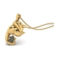 thumbnail image 2 of 0.16 Ctw Round Labradorite 925 Sterling Silver Gold Vermeil Hindu Religious Ganesh Men Women Necklace Pendant, 2 of 3