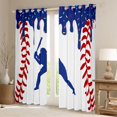 thumbnail image 2 of Erosebridal Ball Games Black Out Curtains For Kids Boys,Baseball Sport Gamer Curtains Pack of 2 (42x63 Each), 2 of 7