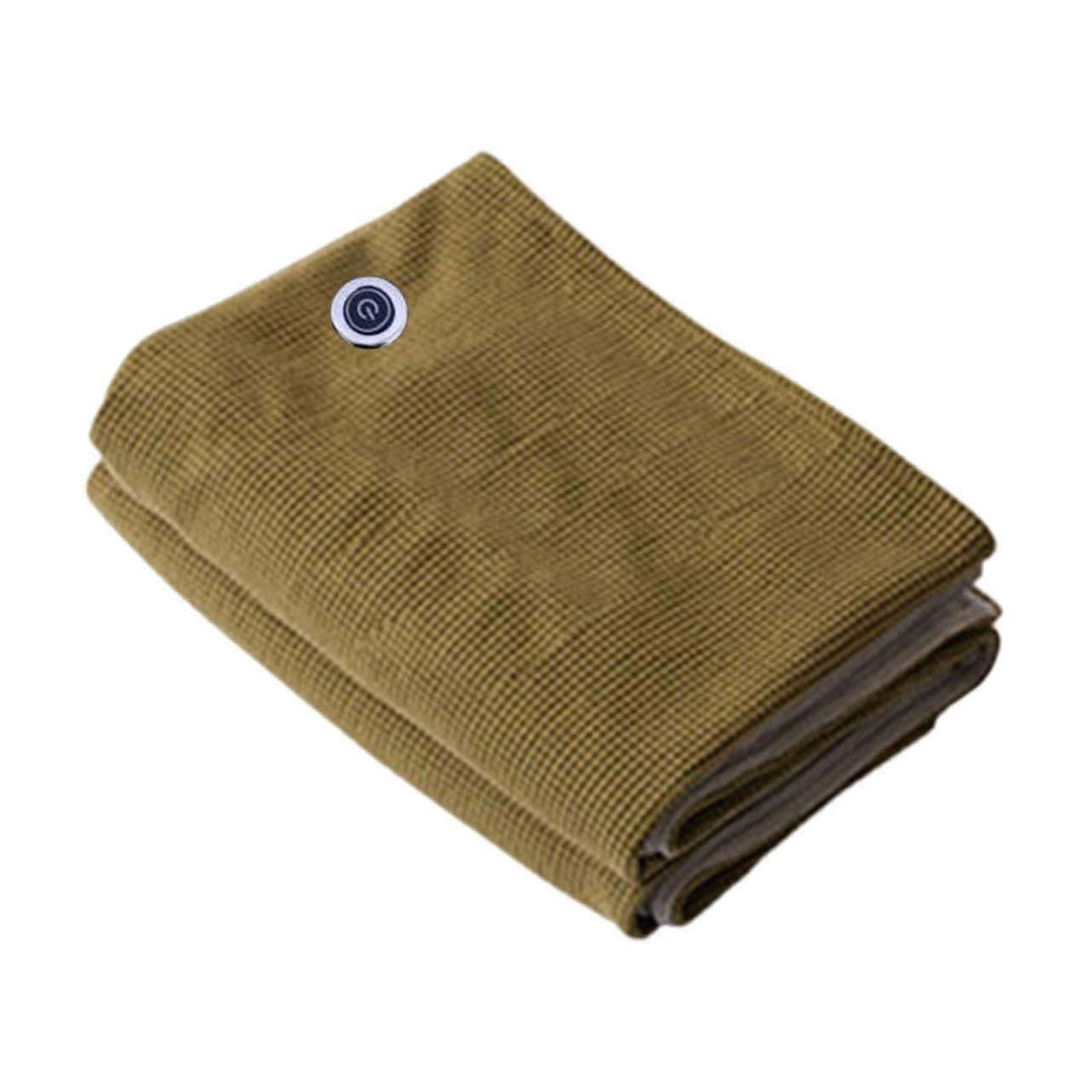 Kumdkd USB Heated Blanket - 59x28 Inch Wearable Electric Throw, Portable Heating Wrap with Zipper, Machine Washable Dark Green Blanket for Office, Travel, Home Use