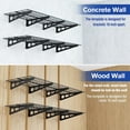 thumbnail image 5 of WORKPRO Garage 2-Tiers Metal 12.99"W x 4.53"H Storage Shelves Holds up to 800 lb Maximum Load Weight Capacity, Black, 5 of 8