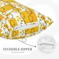 thumbnail image 5 of YFYANG Super Soft Rectangular Plush Cushion Cover (Without Pillow Insert), Yellow Fantasy Geometric Clouds Comfort and Non-Pilling Hidden Zip Bedroom Sofa Pillowcases, 14"x20", 5 of 9