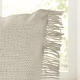thumbnail image 2 of LR Home Bennett 20" x 20" Fringed Ivory Cotton Adult Decorative Throw Pillow, 2 of 9