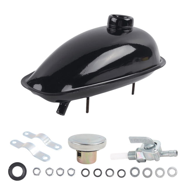 Tanque de Combustible Motocicleta Bicicleta Motorizada 2L Apto para Motor 49Cc 50Cc 60Cc 66Cc 80Cc Gasolina