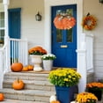 thumbnail image 3 of MYFLOCY Halloween Front Door Pumpkin Wreaths Fall Bow Berries Garland Wall Orange Decor, 3 of 5