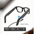 thumbnail image 6 of Tancola AI Smart ChatGPT 8MP Camera Unisex Rectangle Way Style Fashion Sunglasses Box Set, Black, 6 of 8