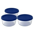 thumbnail image 4 of Ensemble de 6 récipients ronds en verre borosilicaté Pillsbury pour la conservation des aliments, 3 x 472 ml, 4 of 4