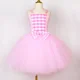 thumbnail image 5 of Vestido de tutú de princesa Barbi para niñas, ropa para fiesta de cumpleaños de Halloween, disfraz de película de Cosplay, vestidos de tul a cuadros rosas para niñas, 5 of 5