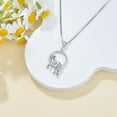 thumbnail image 3 of SOULMEET Cheetah Pendant Necklace Leopard Round Necklaces Sterling Silver Panther Necklace Jewelry Gift for Women, 3 of 7