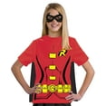 thumbnail image 2 of Justice League Child's Female Robin 100% Cotton T-Shirt - Medium, 2 of 2