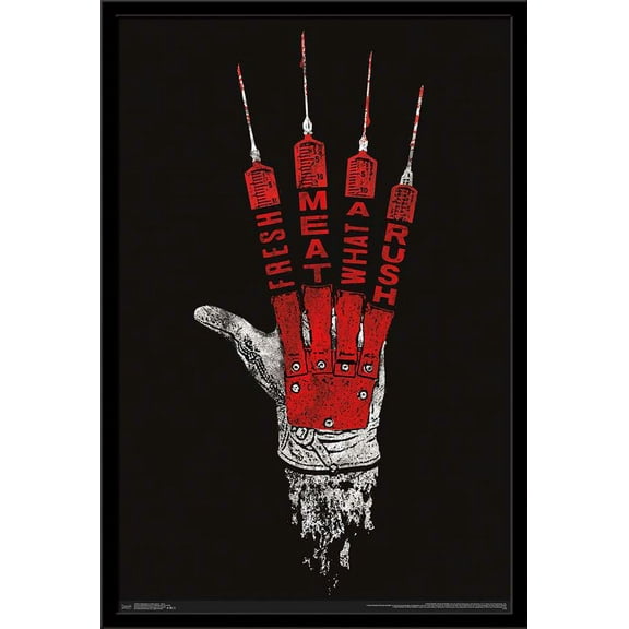 A Nightmare on Elm Street - Hand Wall Poster, 22.375" x 34", Framed