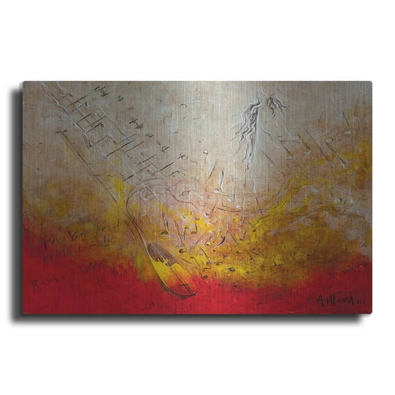 Luxe Metal Art 'Song of Rexha' by Samedin Asllani, Metal Wall Art, 16"x12"