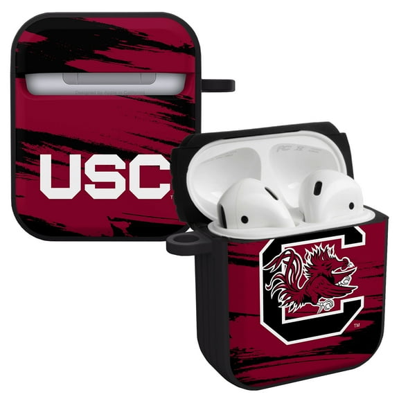 South Carolina Gamecocks Paint Stripe HDX Case Cover Compatible with Apple AirPods Gen 1 & 2 by Affinity Bands