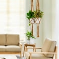thumbnail image 2 of Sorbus Macrame Plant Hanger (8 Pack) Indoor Outdoor Hanging Plant Pots Cotton Rope, Elegant for Home, Patio, Garden (Brown), 2 of 7