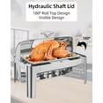 thumbnail image 5 of EastVita 9QT Visible Chafing Dish Buffet Set,Stainless Steel Roll Top Buffet Server,Commercial Chafer (Full Size Pan), 5 of 7