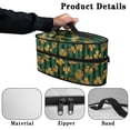 thumbnail image 5 of HELLHERO Steam Iron Carrying Case Portable Travel Steamer Carrier Bag with Zipper Compatible with Full-Size Irons and Accessories Gold Four-Leaf Clover Pattern, Case Only, 5 of 6