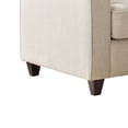 thumbnail image 4 of Leo 64 Inch Contemporary Loveseat with 2 Pillows, Chenille Fabric, Beige, 4 of 5