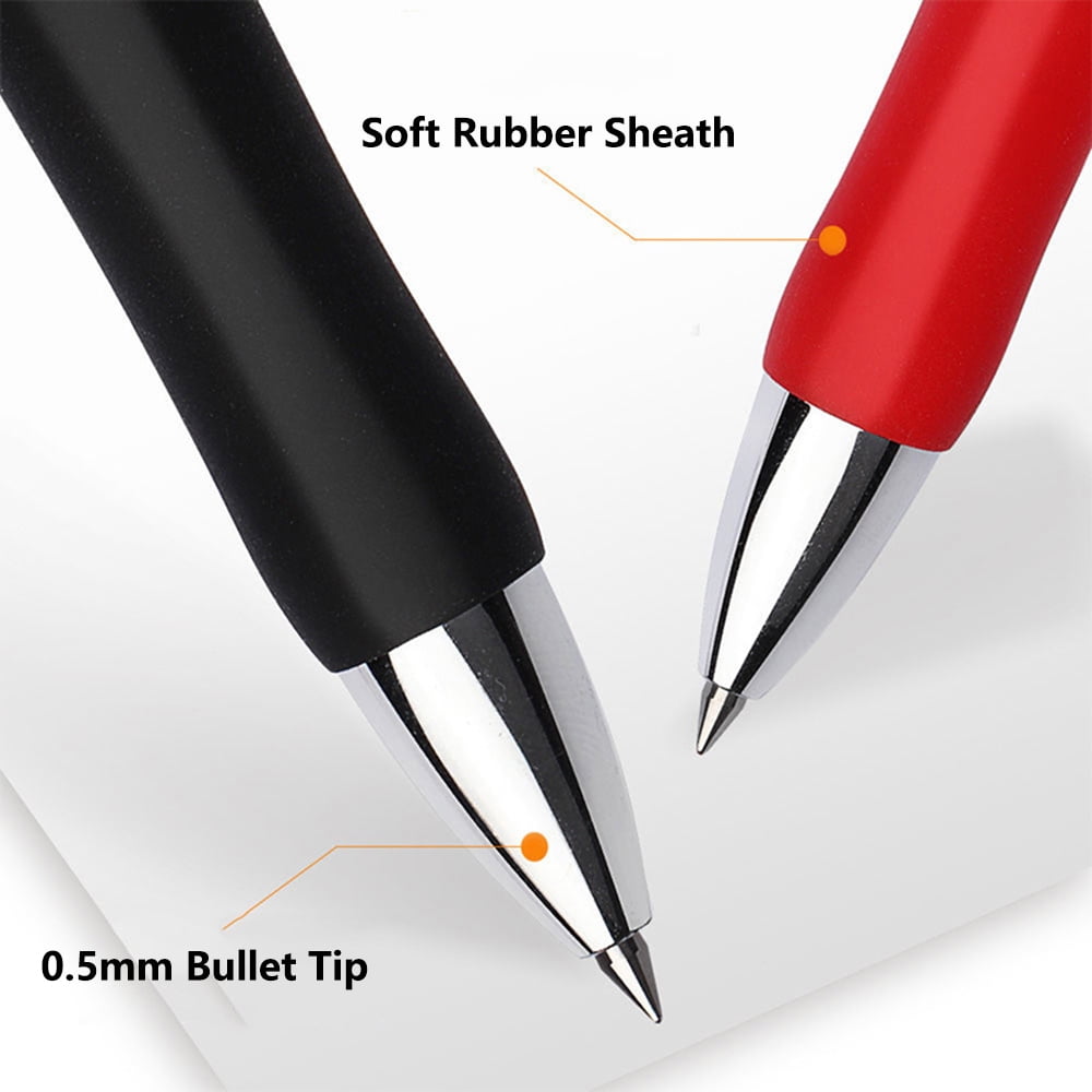 SEIWEI 2/5/10PCS K35 Press Gel Pen Retractable Gel Ink Pens 0.5mm Ballpoint Tip Office Signature Pens Black/Red/Blue