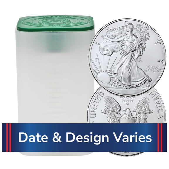 Roll of 20 - $1 1-oz American Silver Eagle Random Year BU