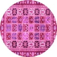 thumbnail image 1 of Ahgly Company Indoor Round Southwestern Pink Country Area Rugs, 7' Round, 1 of 4