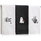 thumbnail image 1 of wonima01 3 Pcs Halloween Hand Towels for Bathroom, Boo Ghost Black White Embroidered Towels Farmhouse Decorative 13.78 x 29.53 Inch Absorbent Soft Cotton for Kitchen Dish Fast Drying Gift, 1 of 1