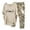 Khaki, variant on Yeaiivve Cotton Linen Sets for Women 2 Piece Summer Outfits Plus Size Short Sleeve Graphic Tees Camo Capri Pants Matching Sets Black M