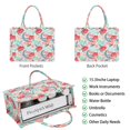 thumbnail image 2 of Large Capacity Tote Bag,Pioneer Flower Floral Print Pattern Handbag Fashion Luxury Tote Bag,15.7"x13"x 5.1" Inches,Laptop Compatible, 2 of 6