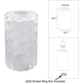 thumbnail image 5 of Anmire G0029 - Juego de 3 globos o cubiertas de repuesto para lámpara cilíndrica de cristal transparente con ajuste de 1-5/8 pulgadas para lámpara de pared, lámpara colgante, 5 of 5