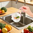 thumbnail image 4 of Adjustable Hanging Sink Colander Basket, Plastic Vegetable Washing Strainer with Handle, Over-the-Sink Drain Basket for Fruits, Veggies & Food Prep, 4 of 8