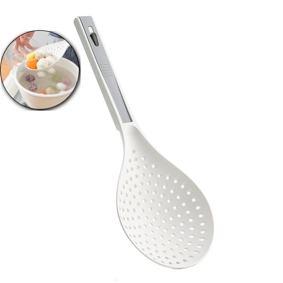 Long Handle Spoon Ladle 13.78 Inch Heatproof Skimmer Strainer for Kitchen Cooking Ramen Noodle Dumplings Hot Pot
