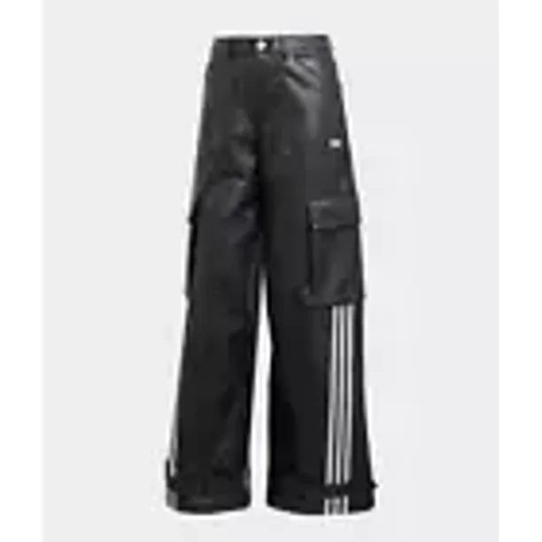 adidas Adilenium Season 3 Vintage Women Faux Leather Pants Casual