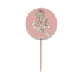thumbnail image 1 of Flower  Black White Chrysanthemum Toothpick Flags Round Labels Party Decoration, 1 of 3