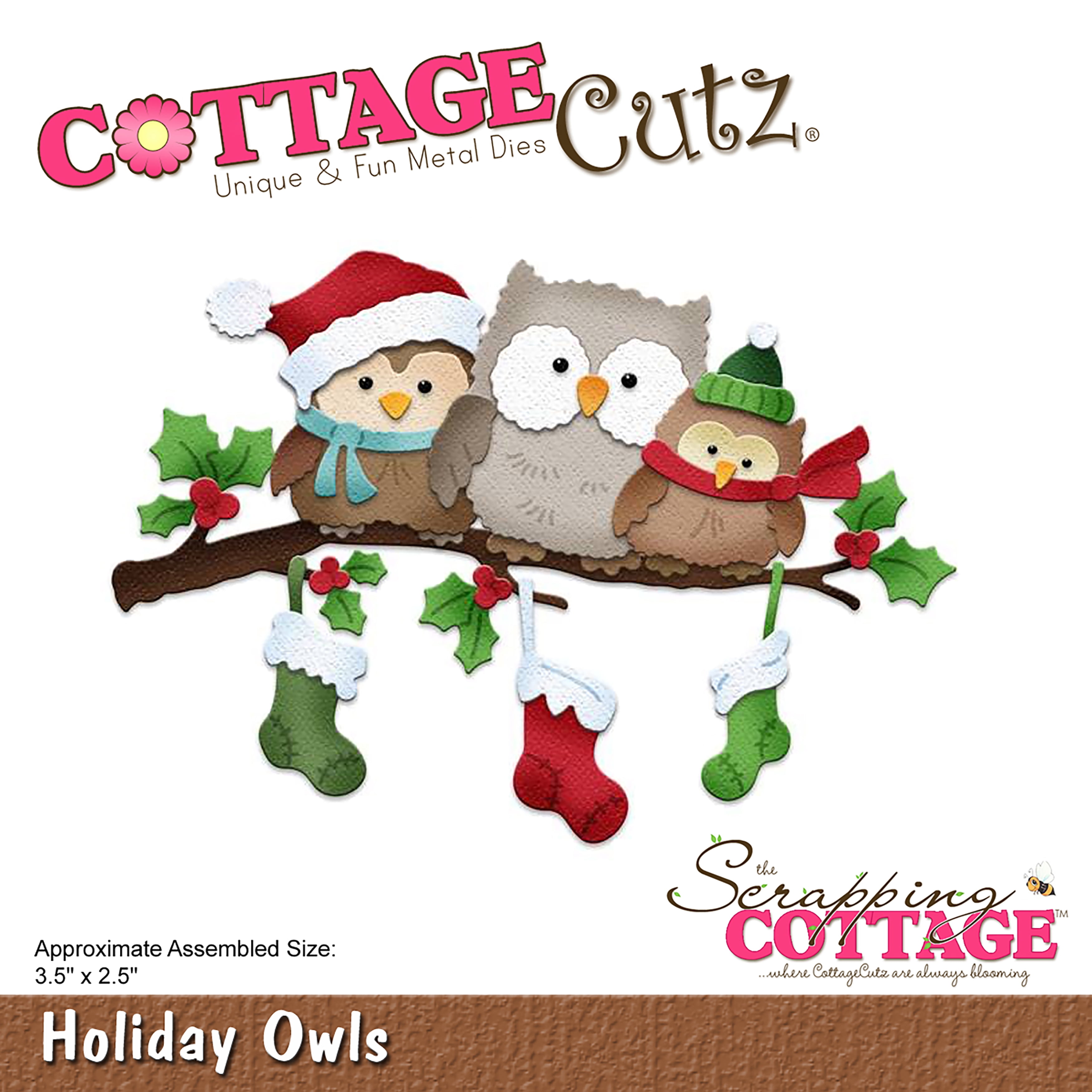 CottageCutz Dies-Holiday Owls