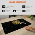 thumbnail image 5 of VEVOR Electric Cooktop, 5 Burners, 30'' Induction Stove Top, Built-in Magnetic Cooktop 9200W, 9 Heating Level Multifunctional Burner, LED Touch Screen w/ Child Lock & Over-Temperature Protection, 5 of 9