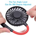 thumbnail image 4 of Ventilador de cuello, ventilador LED recargable USB portátil Diseño de auriculares Ventilador personal manos libres Ventilador portátil con cabezal de viento doble para viajar Oficina al aire libre Fokelyi WRLF-83, 4 of 5