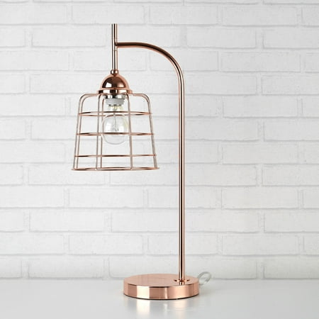 Roses Bouquet Accent Lamp - Urban Shop Rose Gold Caged Metallic Accent Table lamp