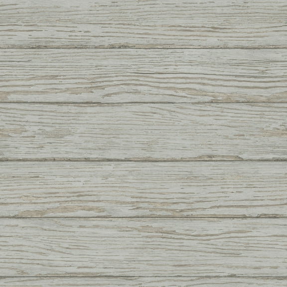 Chesapeake Rehoboth Grey Distressed Wood Wallpaper