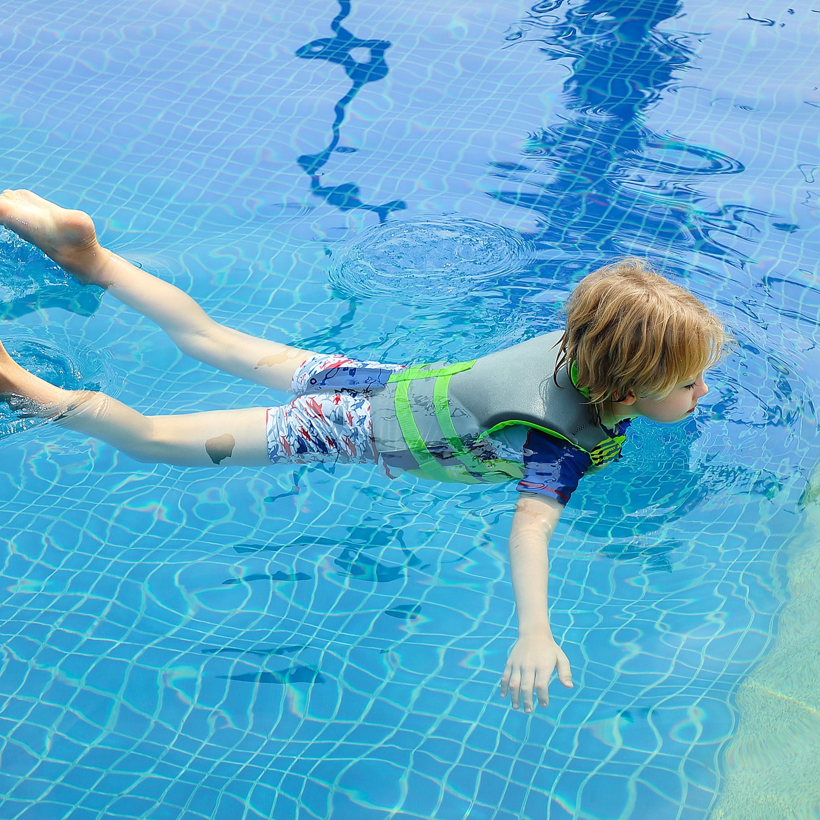 Zeraty Kids Swim Vest Life Jacket Flotation Swimming Aid with Adjustable Safety Strap Age 1-9 Years/22-50Lbs