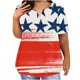 thumbnail image 1 of Fiudx Liquidación de Ofertas Flash Camiseta de Manga Corta de Gran Tamaño Informal con Estampado de Día Independiente para Mujer, Camisetas Holgadas con Cuello Redondo, 1 of 4