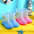 thumbnail image 3 of JIKNTTR Toddler Kids Rain Boots For Boys Girls Waterproof Children Shoes Mid Tube Rain Boots Fashion Soft Bottom Outdoor Rain Boots Girl Flats Dress Shoes, 3 of 5