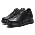 thumbnail image 6 of CMR CHAMARIPA Casual Elevator Shoes For Men - Black Soft Leather Height Boosting Shoes 9CM / 3.54 Inches, 6 of 9